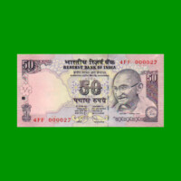 BILLETE DE INDIA 50 RUPIAS, PICK 97n, ESTADO SIN CIRCULAR.-