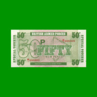BILLETE DE INGLATERRA (GRAN BRETAÑA) 50 PENCE, PICK M49, AÑO 1972 ESTADO SIN CIRCULAR.-