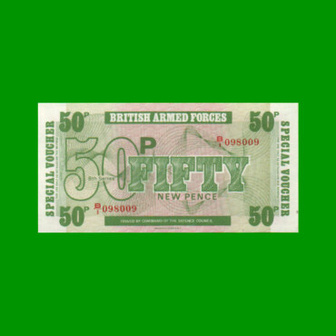 BILLETE DE INGLATERRA (GRAN BRETAÑA) 50 PENCE, PICK M49, AÑO 1972 ESTADO SIN CIRCULAR.-