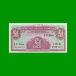 BILLETE DE INGLATERRA (GRAN BRETAÑA) 1 LIBRA, PICK M36, ESTADO SIN CIRCULAR.-