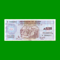 BONO DE JUJUY 0,50 AUSTRALES, EC 011, AÑO 1986, ESTADO EXCELENTE.-