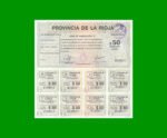 BONO DE LA RIOJA $50,00 SERIE A, AÑO 1994, ESTADO EXCELENTE+.-