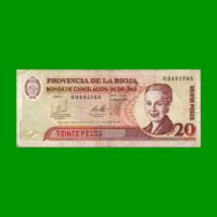 BONO DE LA RIOJA $20,00 SERIE A, EC 365, AÑO 2001, ESTADO BUENO+.-
