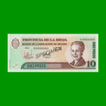BONO DE LA RIOJA $10,00 SERIE A, SPECIMEN, AÑO 2001, ESTADO SIN CIRCULAR.-