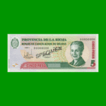 BONO DE LA RIOJA $5,00 SERIE A, SPECIMEN, AÑO 2001, ESTADO SIN CIRCULAR.-