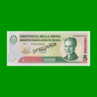 BONO DE LA RIOJA $5,00 SERIE A, SPECIMEN, AÑO 2001, ESTADO SIN CIRCULAR.-