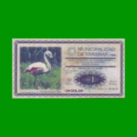 BONO MUNICIPALIDAD DE MIRAMAR DE ANSENUZA 1 DOLAR, FASCIMIL, AÑO EMICION: 01/11/97, ESTADO SIN CIRCULAR.-