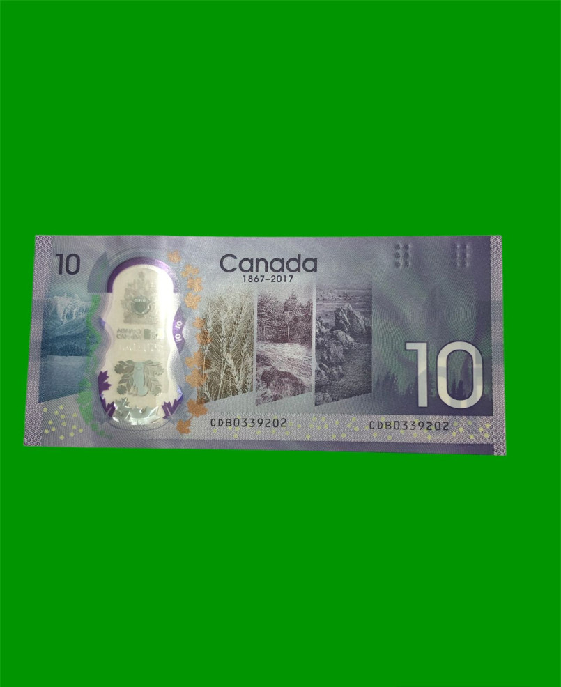 BILLETE DE CANADA 10 DOLARES POLYMERO PICK 112 AÑO 2017, ESTADO SIN CIRCULAR.- - Imagen 2