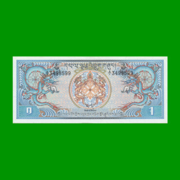 BILLETE DE BHUTAN 1 NGULTRUM, PICK 5, AÑO (1981) ESTADO SIN CIRCULAR.-