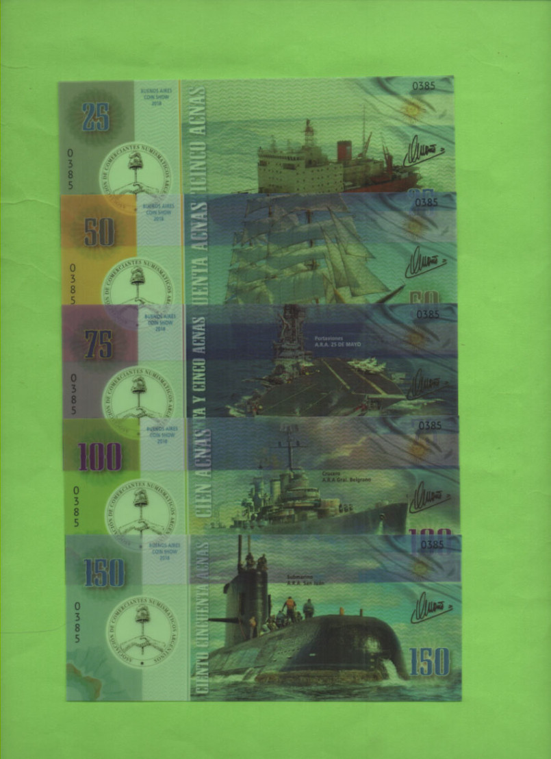 COLECCION DE BONOS APNA 2018 - TEMATICA NAVIOS EMBLEMATICOS, S/C.-