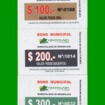 SERIE COMPLETA DE BONOS MUNICIPALIDAD DE MENDIOLAZA (3) BILLETES, AÑO VTO 2019, ESTADO SIN CIRCULAR.-