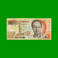 BILLETE DE GHANA 2 CEDIS, PICK 37Ae, AÑO 2017 ESTADO SIN CIRCULAR.-