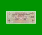 BONO DE TUCUMAN 0,10 CTVOS DE AUSTRALES, EC 090, AÑO 1985, ESTADO SIN CIRCULAR.-