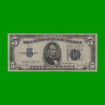 BILLETE DE EEUU 5,00 DOLARES, SELLO AZUL, PICK 414Ad, ESTADO MUY BUENO.-
