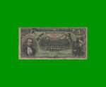 BILLETE PROVINCIA DE CORDOBA $ 1,00, PICK S741, AÑO 1888, ESTADO BUENO.-