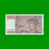 BILLETE DE FRANCIA 20 FRANCOS, PICK 151i, AÑO 1997, ESTADO EXCELENTE.-