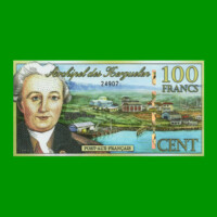 BILLETE DE ARCHIPIÉLAGO DE KERGUELEN 100 FRANCOS, POLYMERO FANTASIA, AÑO 2012, ESTADO SIN CIRCULAR.-