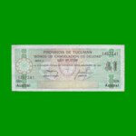 BONO DE TUCUMAN 1,00 AUSTRAL, EC 097, AÑO 1987, ESTADO MUY BUENO- .-