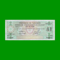 BONO DE TUCUMAN 1,00 AUSTRAL, EC 097, AÑO 1987, ESTADO MUY BUENO- .-