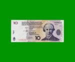 BONO NACIONAL $ 10,00, EC 204, AÑO 2001, ESTADO EXCELENTE+.-