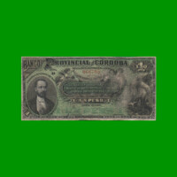 BILLETE PROVINCIA DE CORDOBA $ 1,00, PICK S741, AÑO 1888, ESTADO BUENO.-