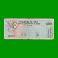 BONO DE SALTA $a5.000,00, EC 006, AÑO 1985, ESTADO BUENO.-