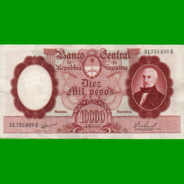 MONEDA NACIONAL $10.000,00, BOT 2197, AÑO 1969, ESTADO EXCELENTE - .-