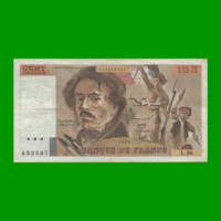 BILLETE DE FRANCIA 100 FRANCOS, PICK 154b, AÑO 1980, ESTADO MUY BUENO- .-