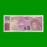 BONO DE LA RIOJA 5,00 DE AUSTRALES, EC 033, AÑO 1985, ESTADO EXCELENTE+.-