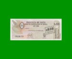 BONO DE SALTA $a500,00, RESELLADO A 0,50CTVOS DE AUSTRALES EC 007, AÑO 1985, ESTADO EXCELENTE+.-