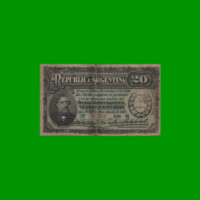 BILLETE FRACCIONARIO 0,20 CTVOS, BOT 1023, AÑO 1891, ESTADO REGULAR.-