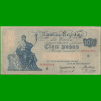 BILLETE CAJA DE CONVERSION $ 100,00, BOT 1686, AÑO 1926, ESTADO MUY BUENO+.-