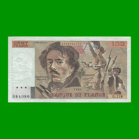 BILLETE DE FRANCIA 100 FRANCOS, PICK 154c, AÑO 1987, ESTADO MUY BUENO+.-