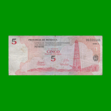 BONO DE MENDOZA $ 5,00, EC 370, AÑO 2002, ESTADO BUENO.-