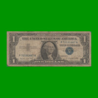 BILLETE DE EEUU 1,00 DOLAR, SELLO AZUL, PICK 419a, ESTADO BUENO.-
