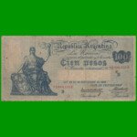 BILLETE CAJA DE CONVERSION $ 100,00, BOT 1687, AÑO 1927, ESTADO BUENO.-