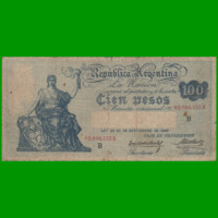 BILLETE CAJA DE CONVERSION $ 100,00, BOT 1687, AÑO 1927, ESTADO BUENO.-