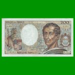 BILLETE DE FRANCIA 200 FRANCOS, PICK 155b, AÑO 1987, ESTADO MUY BUENO.-