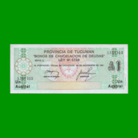 BONO DE TUCUMAN 1,00 AUSTRAL, EC 098, AÑO 1987, ESTADO SIN CIRCULAR.-