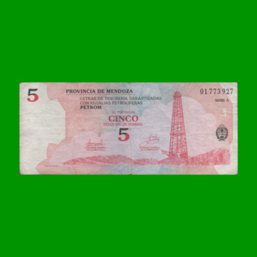 BONO DE MENDOZA $ 5,00, EC 370, AÑO 2002, ESTADO BUENO.-