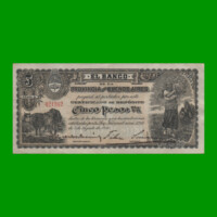 BILLETE PROVINCIA DE BUENOS AIRES $ 5,00, PICK S575, AÑO 1891, ESTADO EXCELENTE.-