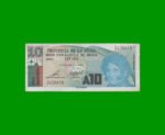 BONO DE LA RIOJA 10,00 DE AUSTRALES, EC 038, AÑO 1988, ESTADO MUY BUENO+.-