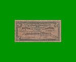 BILLETE PROVINCIA DE SAN JUAN $ 1,00, PICK , AÑO 1892, BAUMAN SJU070 ESTADO REGULAR.-
