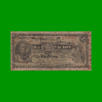 BILLETE LA NACION $ 1,00, RESELLO  AÑO 1897, PICK 218 , AÑO 1895, ESTADO BUENO.-