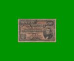 BILLETE FRACCIONARIO 0,50 CTVOS, BOT 1051, AÑO 1895, ESTADO MUY BUENO.-