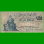 BILLETE CAJA DE CONVERSION $ 100,00, BOT 1690, AÑO 1931, ESTADO MUY BUENO.-