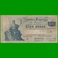 BILLETE CAJA DE CONVERSION $ 100,00, BOT 1690, AÑO 1931, ESTADO MUY BUENO.-