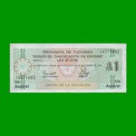 BONO DE TUCUMAN 1,00 AUSTRAL, EC 099, AÑO 1988, ESTADO EXCELENTE+.-