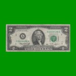 BILLETE DE EEUU 2,00 DOLARES, SELLO AZUL, PICK 461, ESTADO BUENO.-