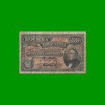 BILLETE FRACCIONARIO 0,50 CTVOS, BOT 1052, AÑO 1897, ESTADO BUENO+.-